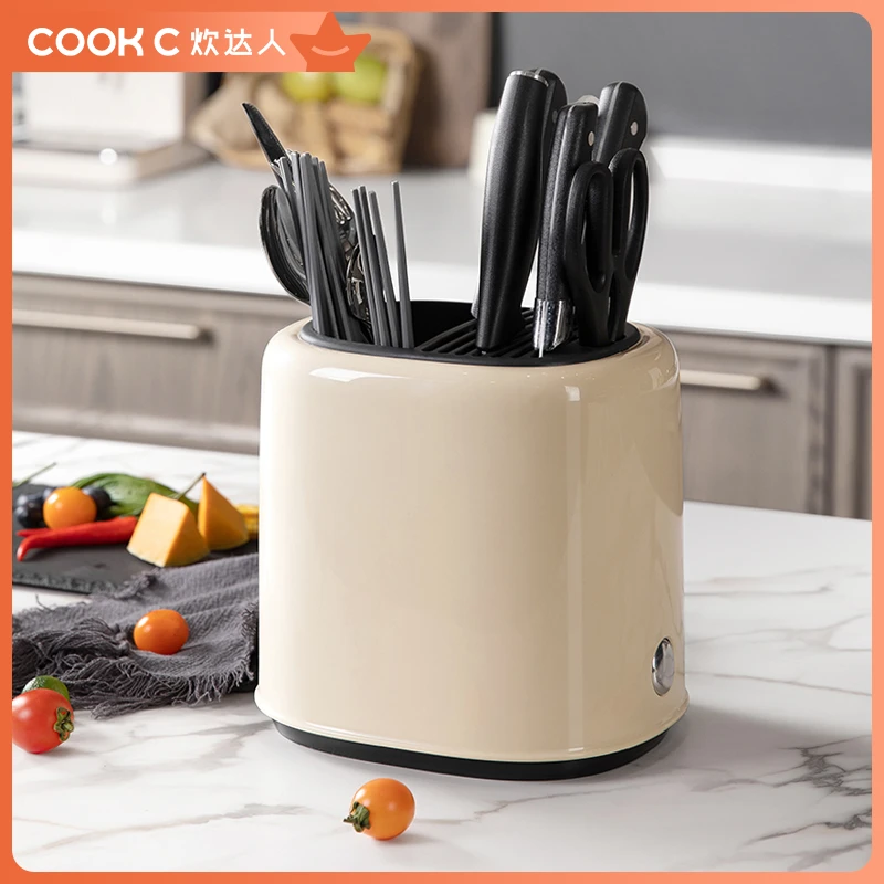 多功能刀架筷子收纳盒高颜值厨房置物架刀架筷子笼一体收纳可拆卸