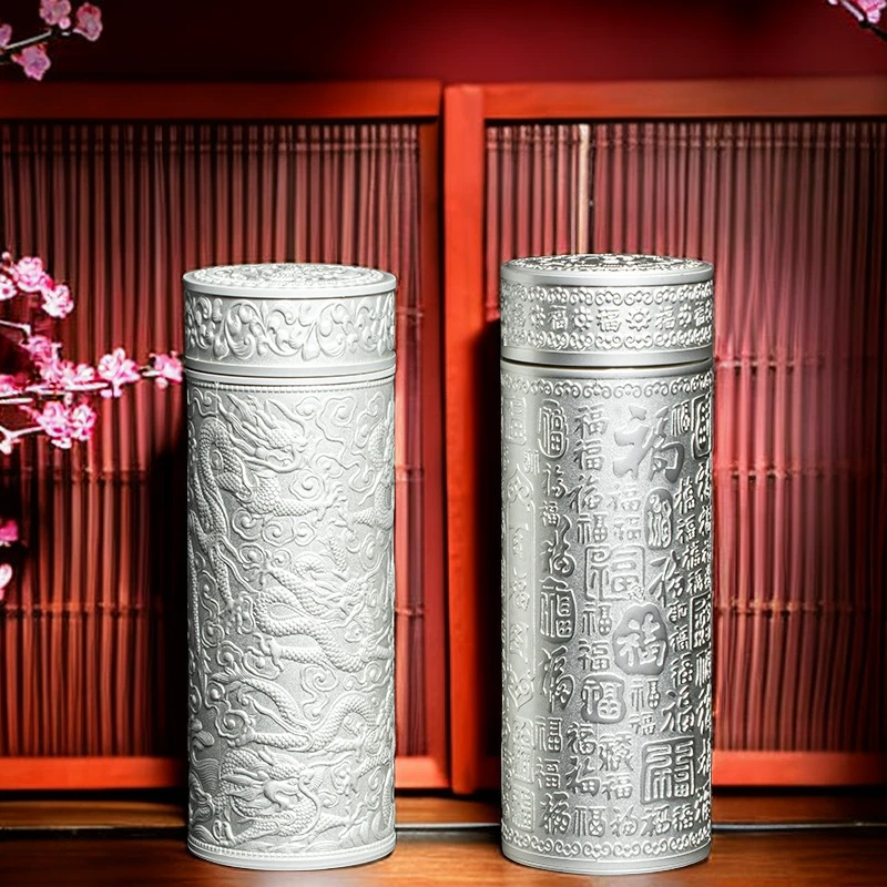 高端新春银杯银离子水杯创意商务茶杯子泡茶高档礼品正品保温杯