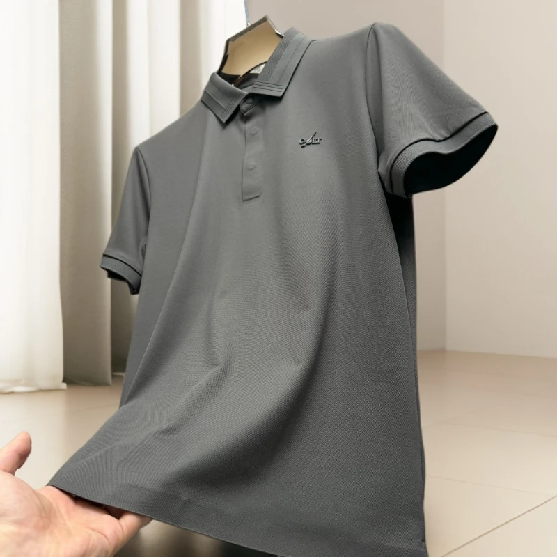 夏季男士透气弹力休闲短袖POLO衫801