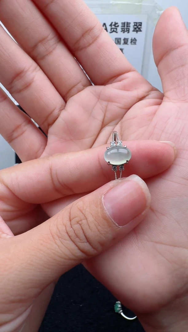 银S925镶嵌戒指翡翠37