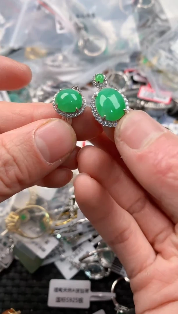 银S925镶嵌戒指翡翠2                     10