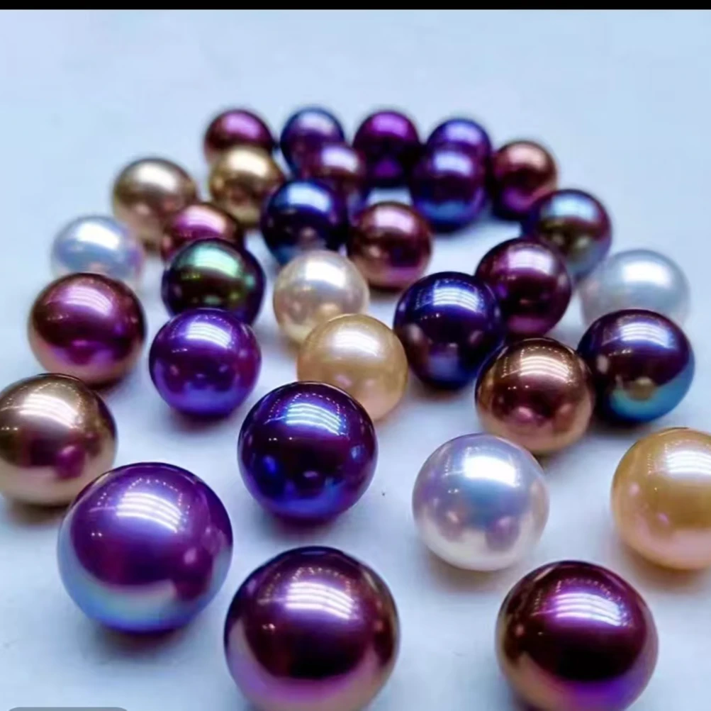 天然珍珠，一物一拍链接。小米珠设计极光强光百搭时尚经典简约