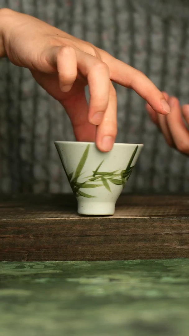 陶瓷青诗集手工手绘瓷器