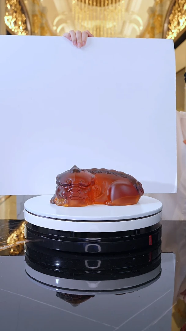 手工艺品琉璃YB00387琥珀色貔貅摆件