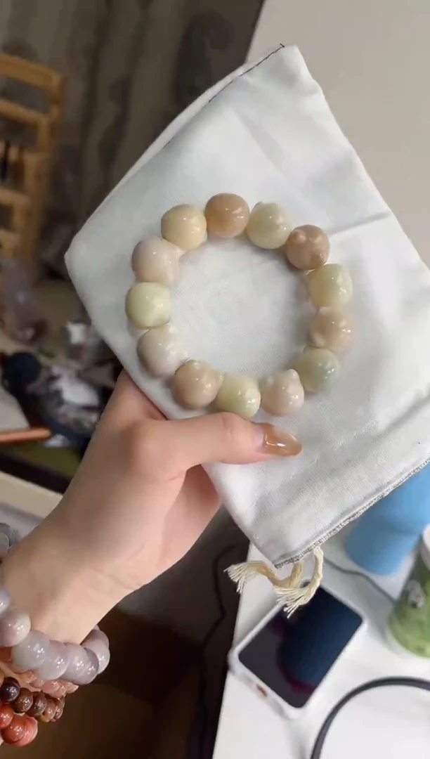 手串菩提根/象牙果沐h45干磨横孔猫猫头18*20mm手串