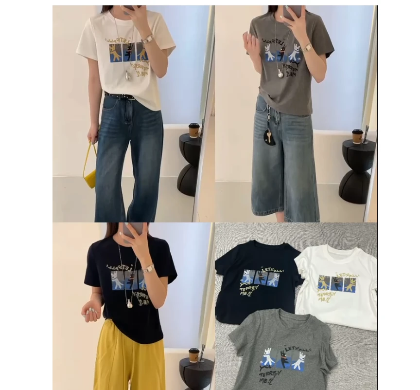 0610-13   女款百搭气质设计感短袖   DY   61050