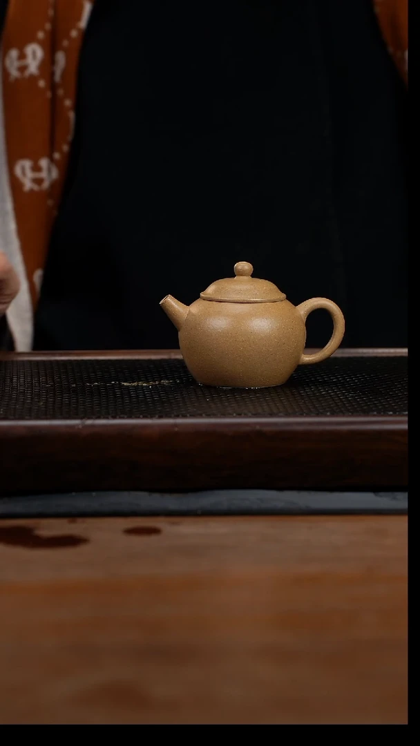 茶壶紫砂日***日130cc黄龙山原矿黄金段小钵盂41