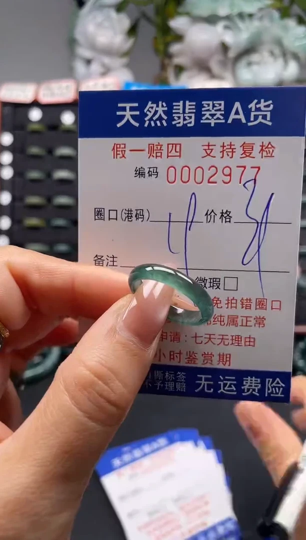 未镶嵌戒指翡翠19*2977