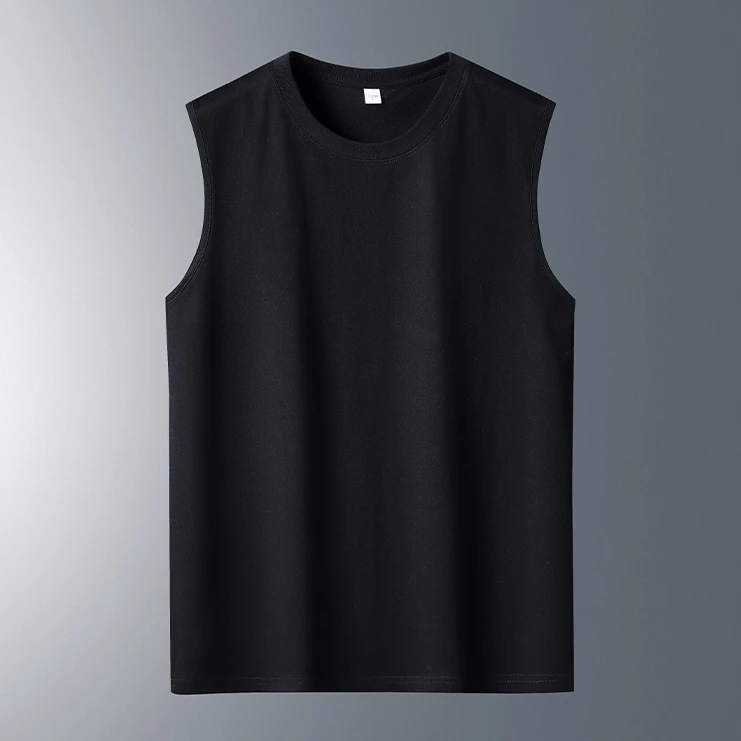 Wassion纯棉夏季潮流宽松无袖外穿T恤打底衫