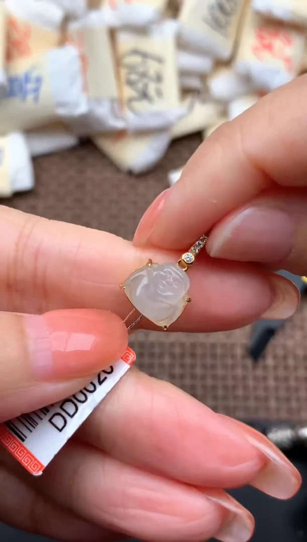 银S925镶嵌挂件翡翠一8