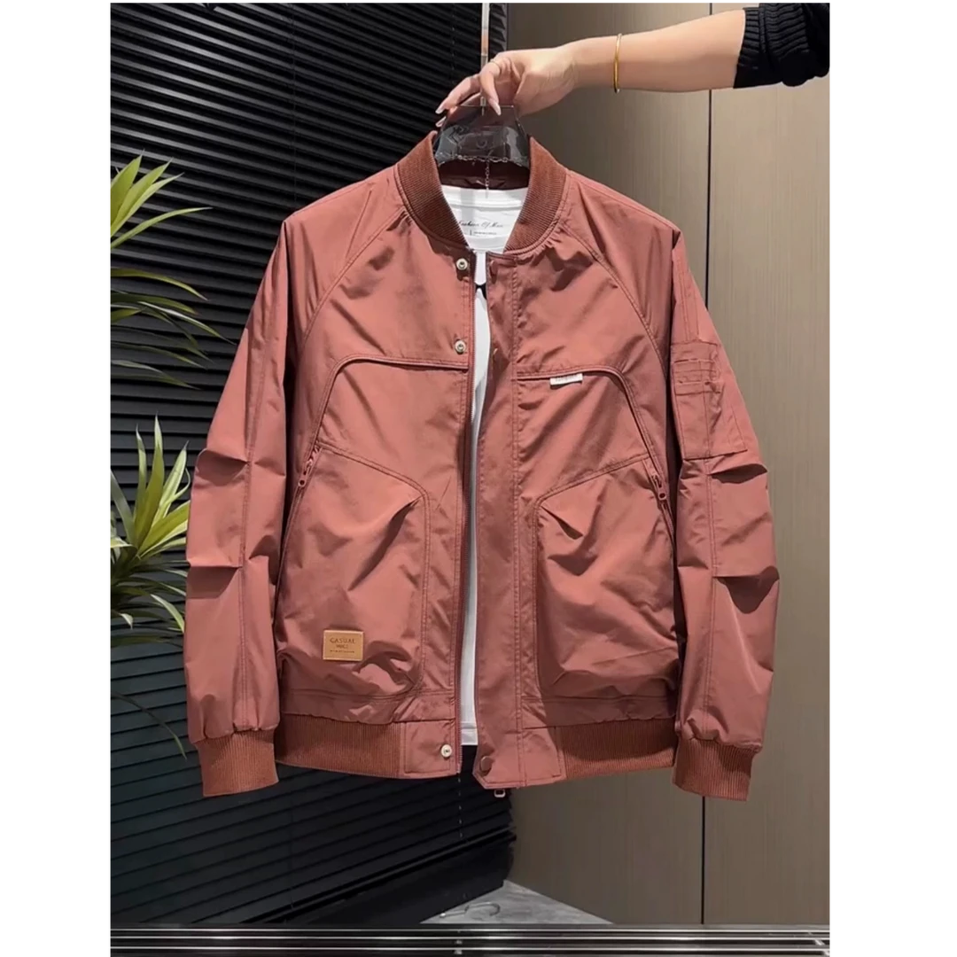 DASELUENA/达司勒娜棒球服夹克男春秋季新款潮牌美式复古修身外套