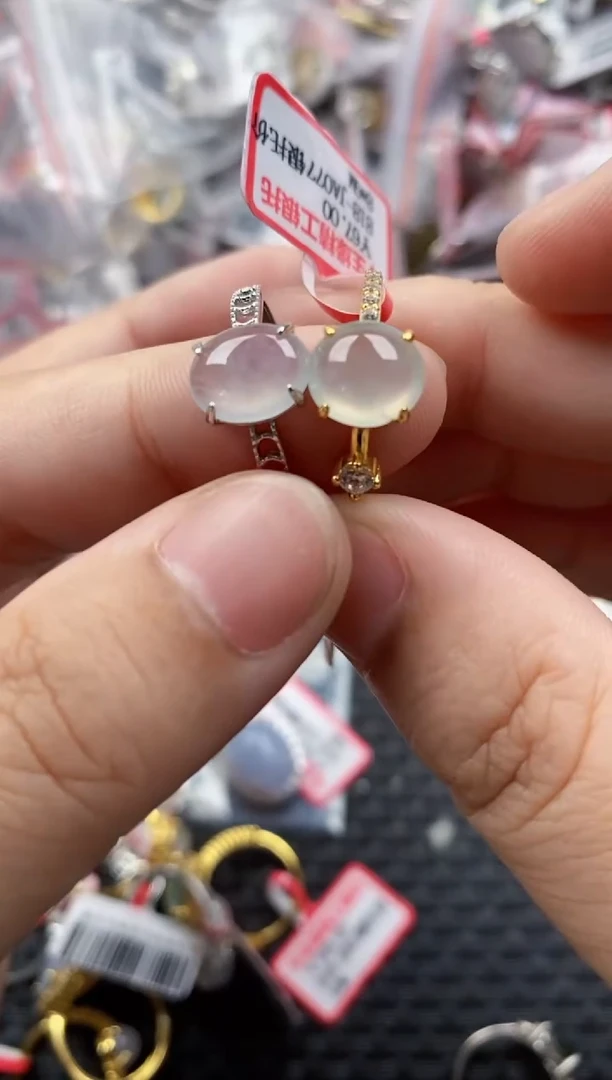 银S925镶嵌戒指翡翠111      8