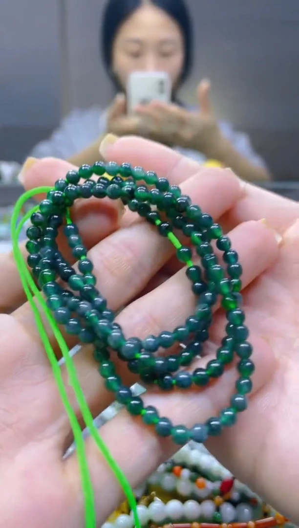 翡翠未镶嵌颈饰3MM/Q/翡翠A货一图一物