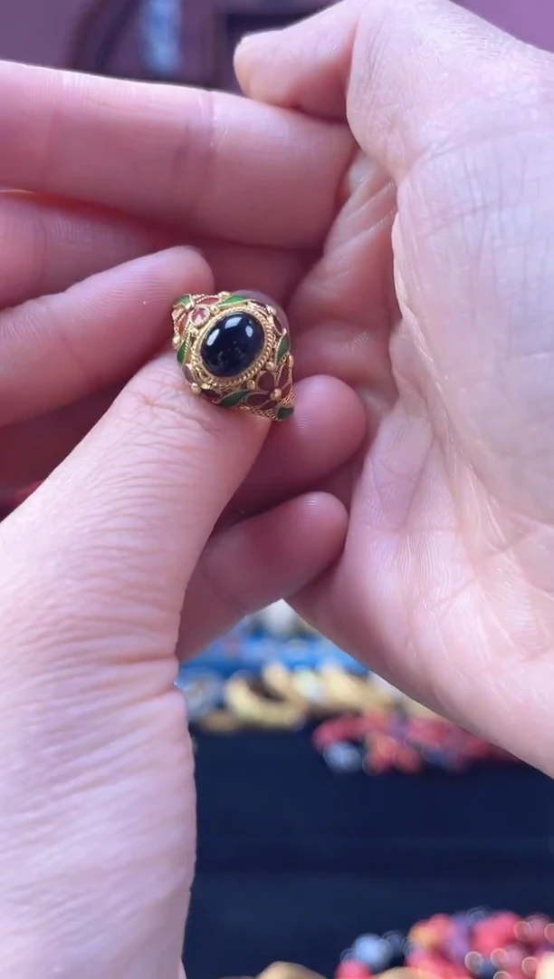 非遗 花丝镶嵌 开口戒