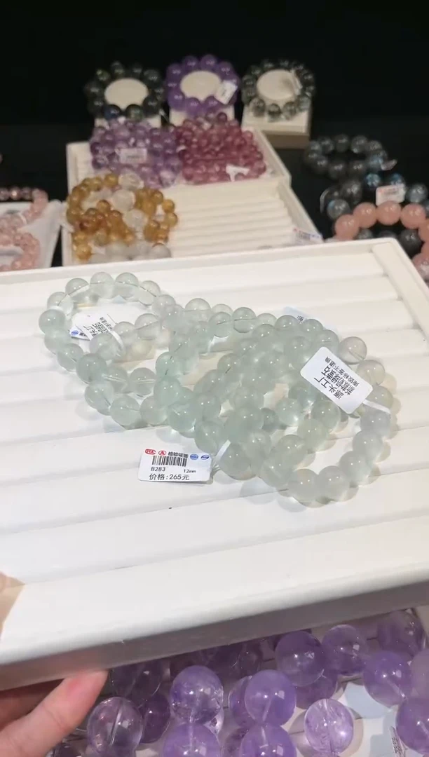 手链未镶嵌萤石多样性发一Q36奶绿12mm