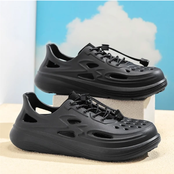 YEARCON/意尔康新款时尚休闲透气洞洞鞋轻便镂空凉鞋男E52511113