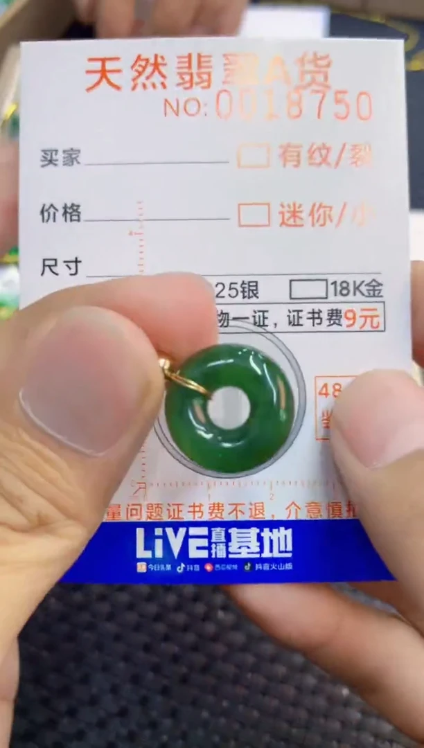 翡翠未镶嵌吊坠(不含链)1