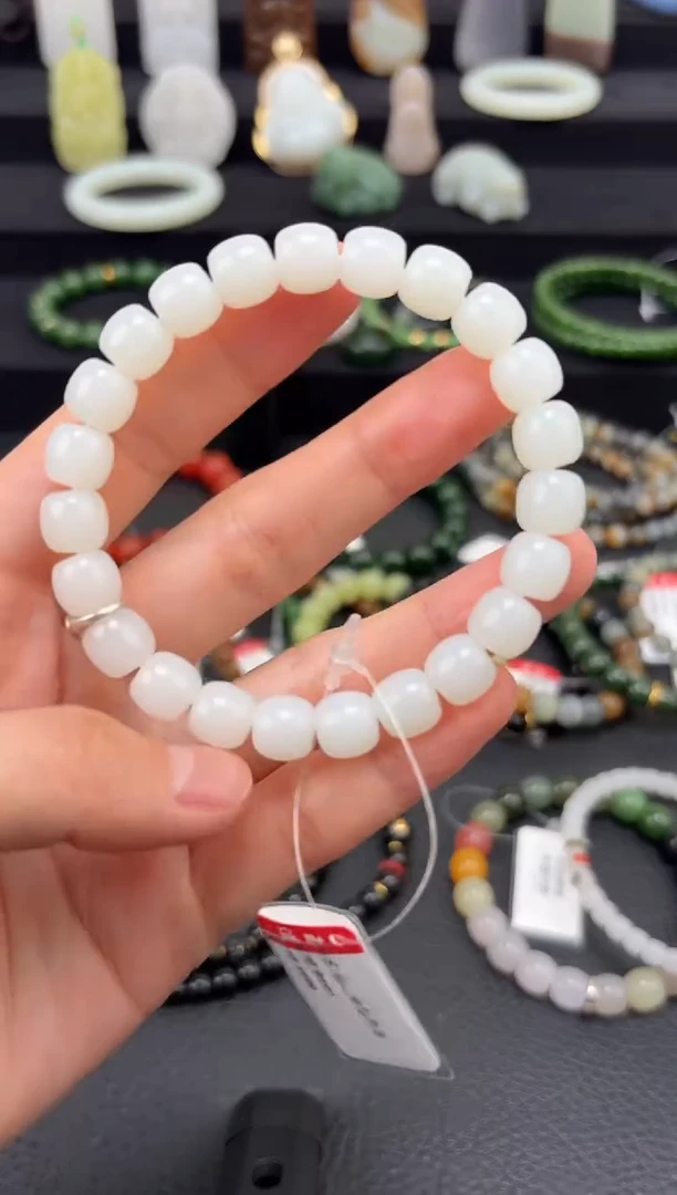 未镶嵌和田玉挂件9mm金山老型手串