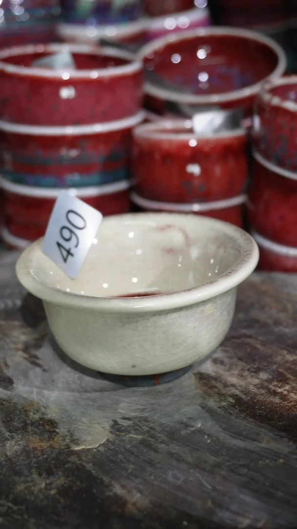 摆件陶精品窑变钧瓷茶器