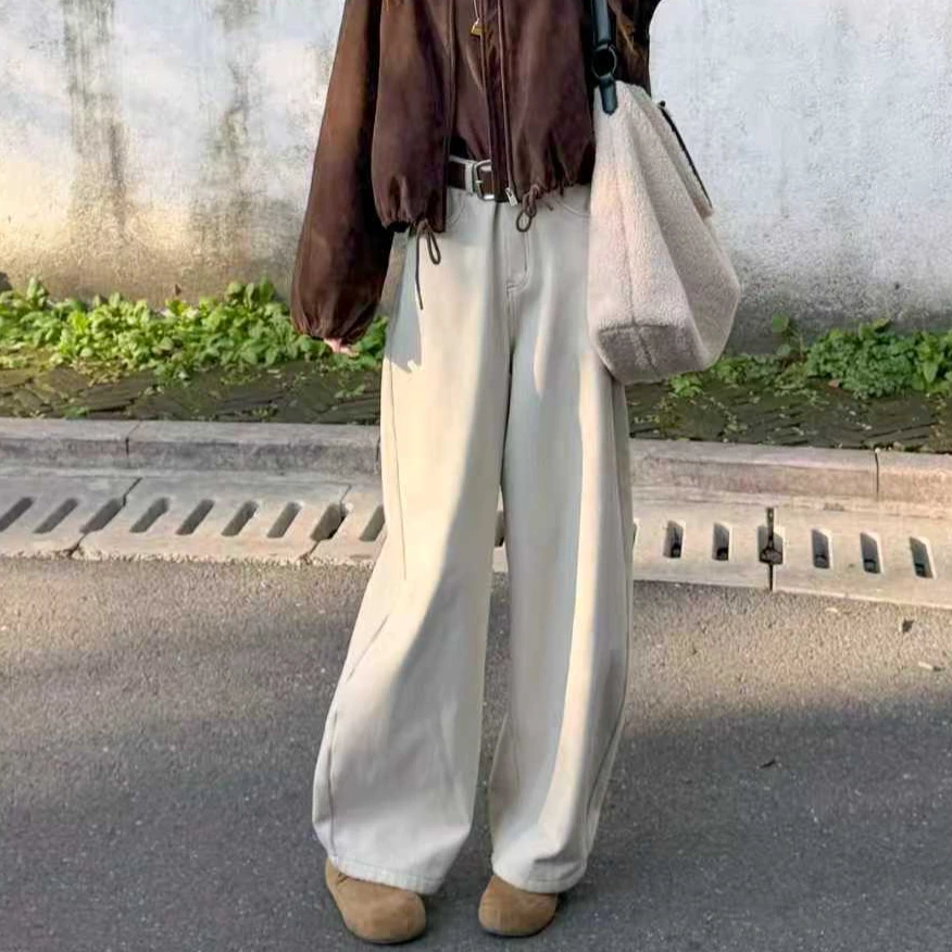 【奇妙】马克华菲狂欢季好物欧货版冬季加绒加厚牛仔裤冬F54037A603