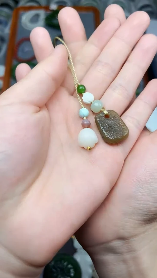 未镶嵌和田玉挂件手机挂  06