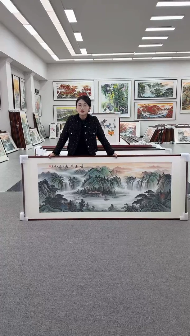 国画手绘219*88源远流长