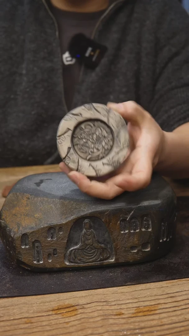 甘石陶艺麻线鼓系列816