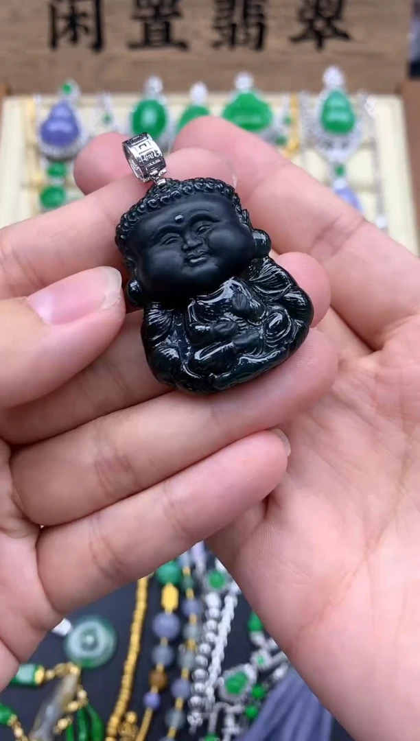 翡翠18K金镶嵌颈饰111-春日珠宝