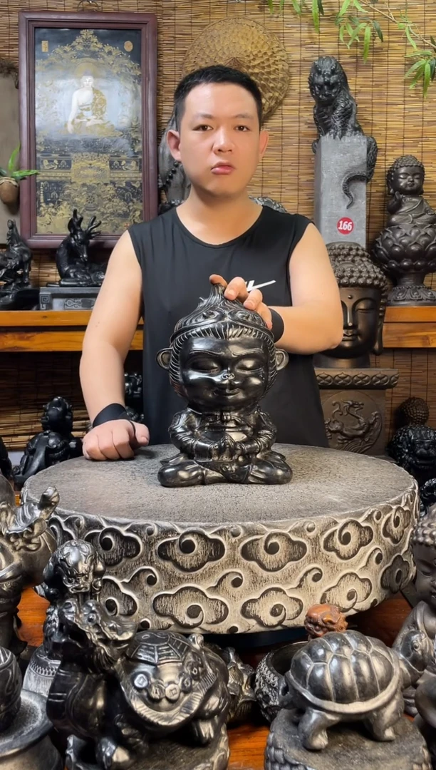 石材30Q版悟空天然青石雕刻