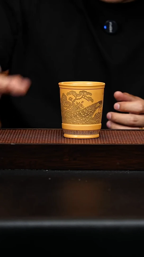 茶杯紫砂宜兴紫砂 主人杯 孔雀杯 黄段 任家娟 h210