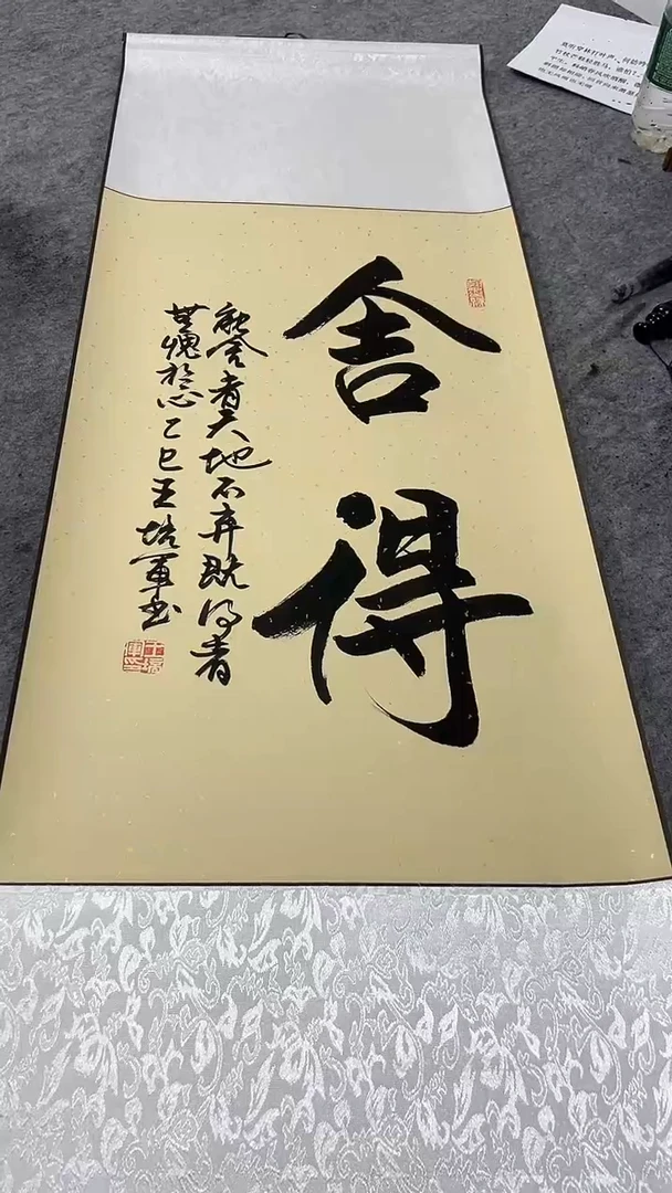 书法王培军  舍得  110*40