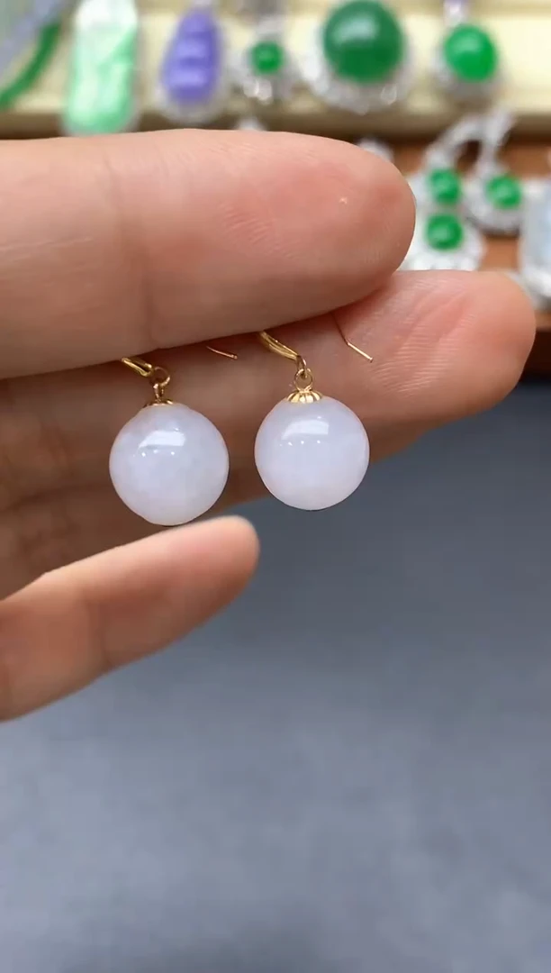 18K金镶嵌翡翠耳饰197-中国好珍宝