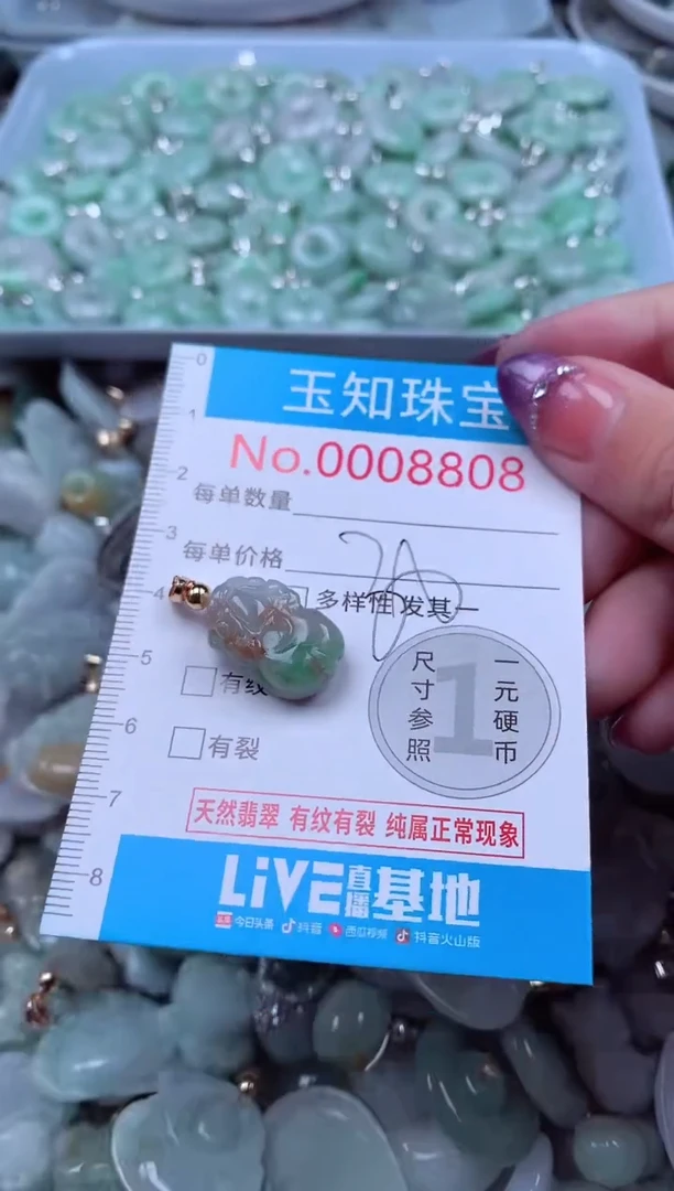 翡翠未镶嵌吊坠(不含链)8808