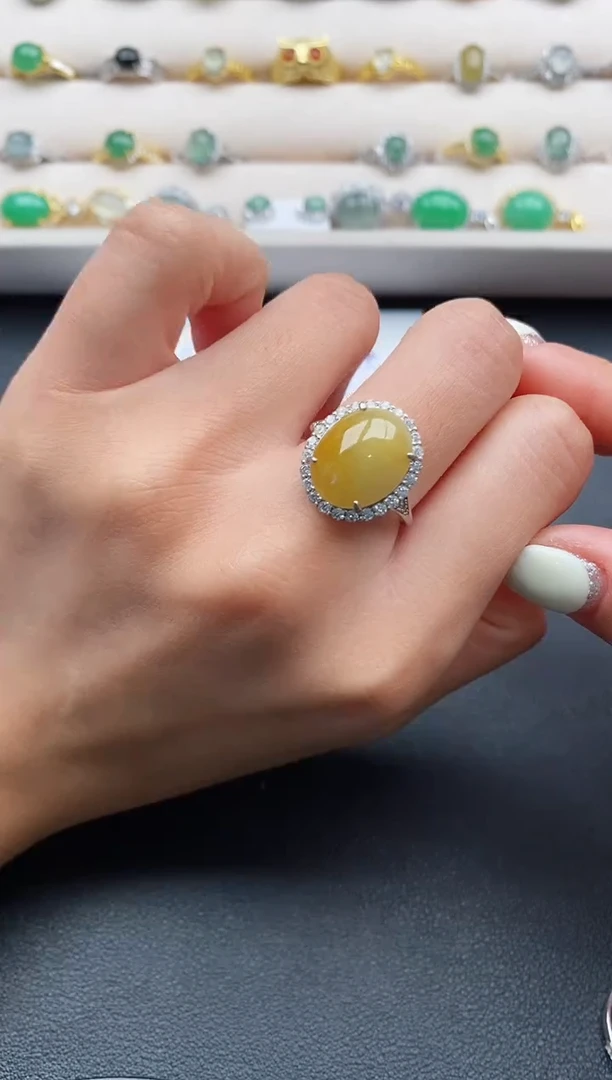 银S925镶嵌戒指翡翠11111111+3