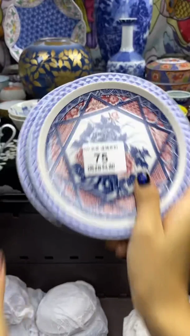 瓷片陈*娜瓷色工艺品品品品075