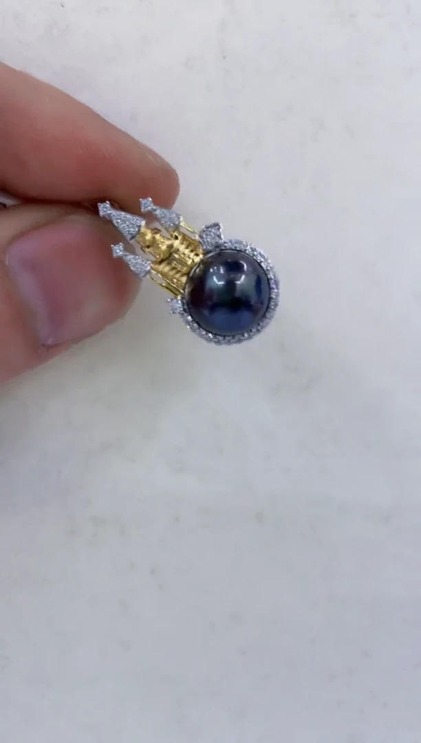 银S925镶嵌颈饰海水珍珠