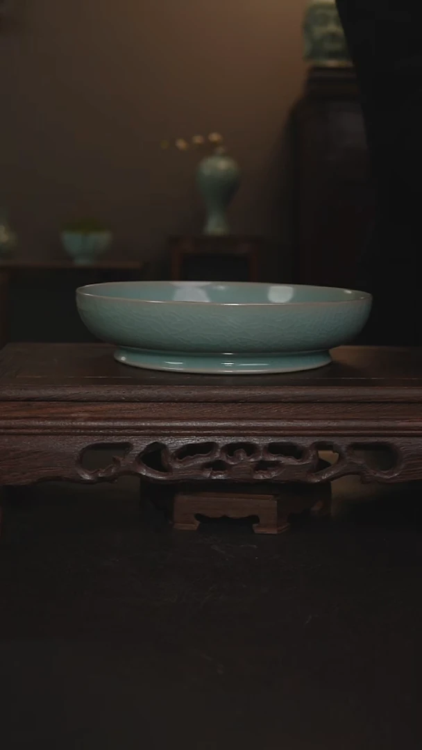 摆件瓷仿古手工圆洗
