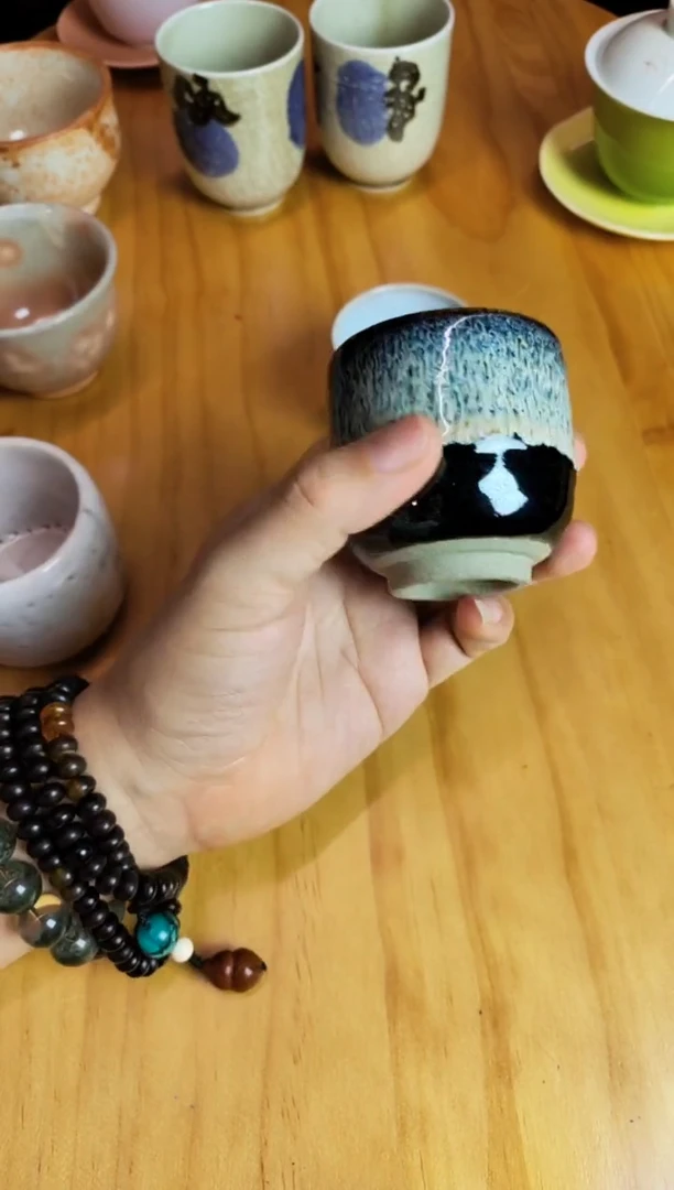 黑色留釉小杯子主人杯
