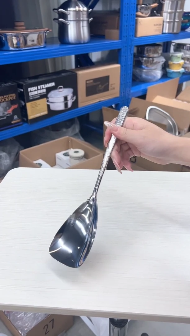 【闪购商品】不锈钢十字纹分餐铲