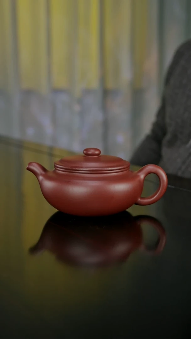 茶壶紫砂开**表大口扁腹高端紫砂壶