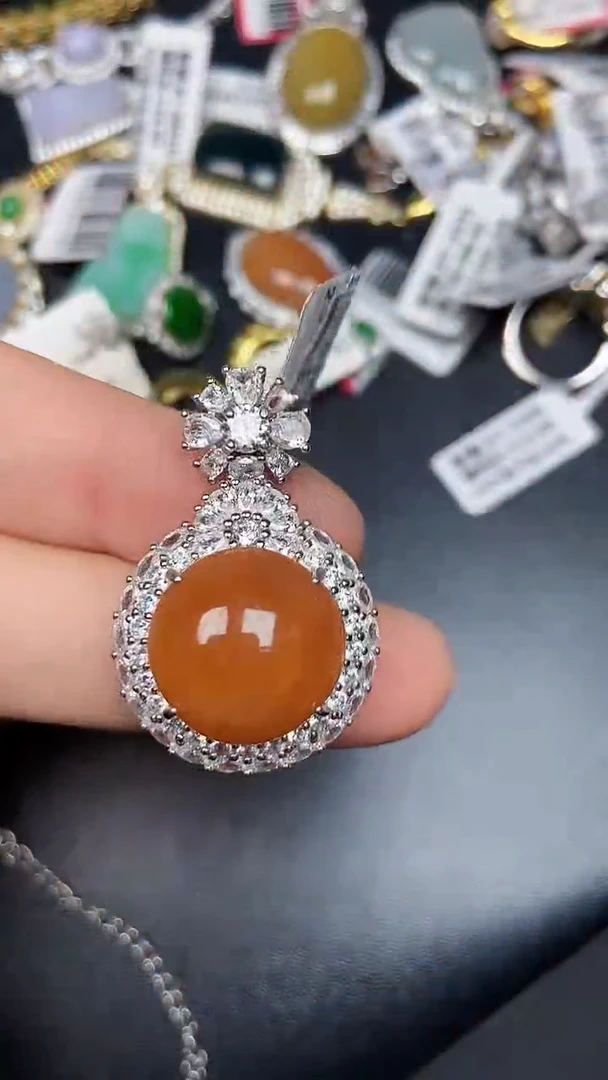 银S925镶嵌戒指翡翠2690