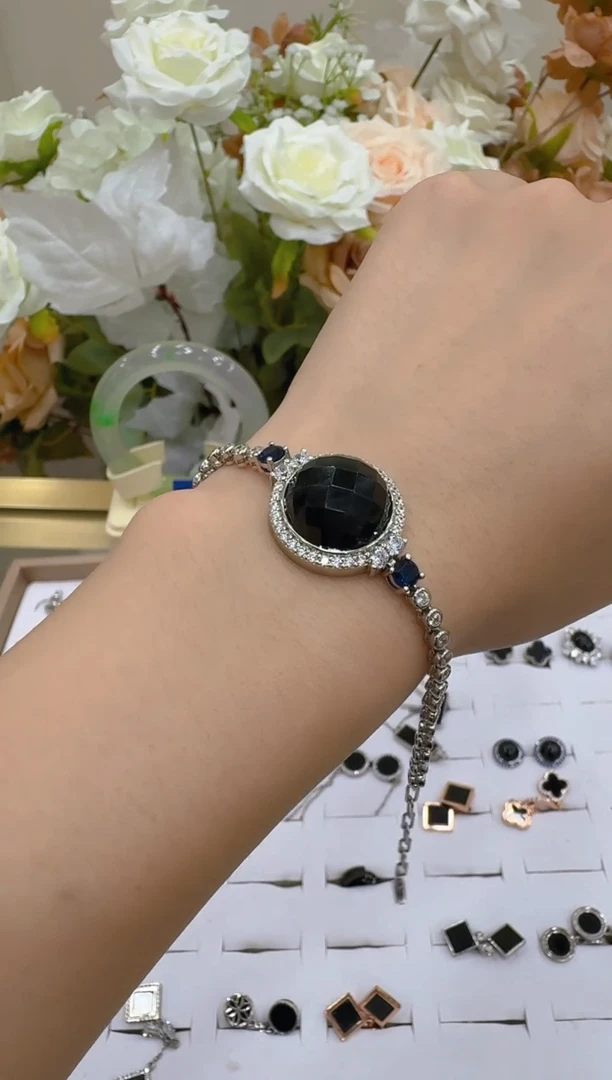 银S925镶嵌手链翡翠多样性团购发一件