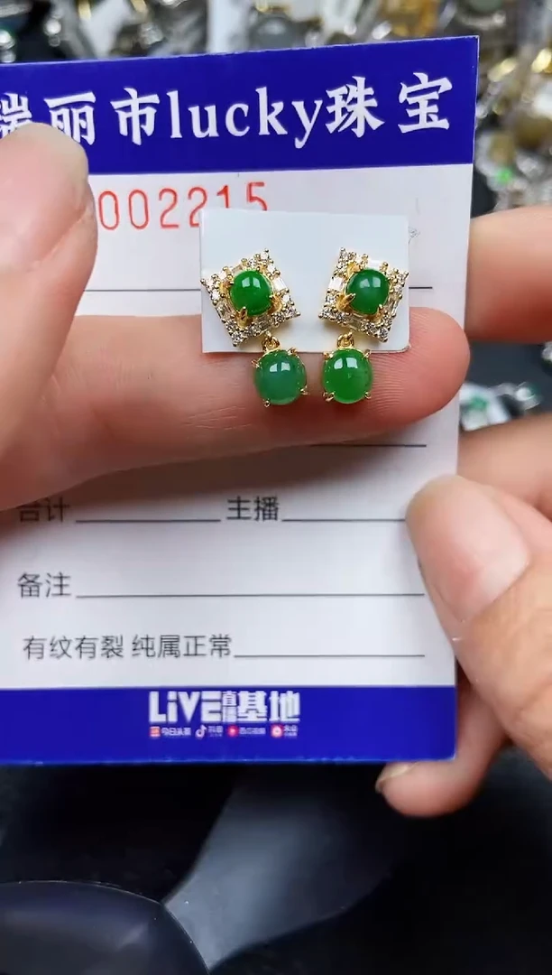 翡翠银S925镶嵌颈饰2215