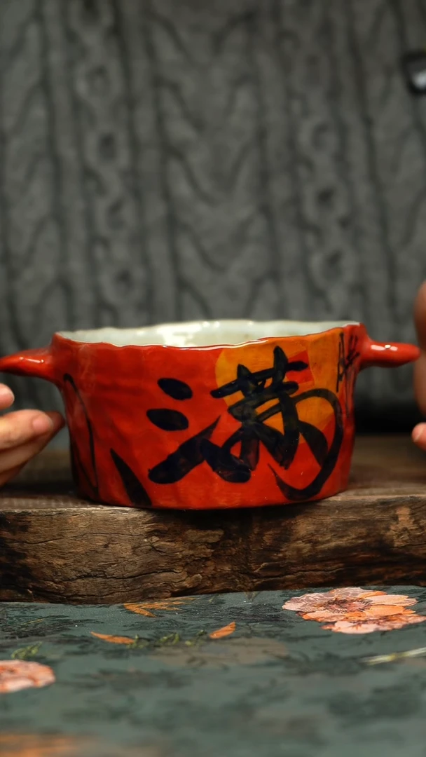 【闪购商品】杯釉下彩手工手绘同款陶器