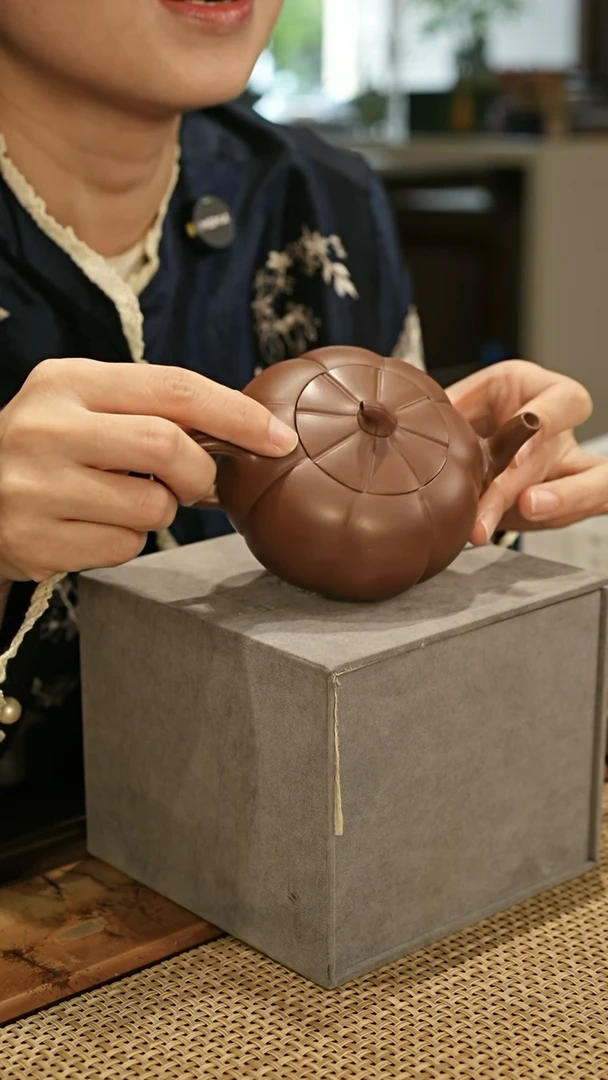 茶壶紫砂赵信军 南瓜壶