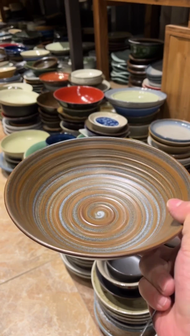 【闪购商品】瓷片932 棕刷油面碗1个