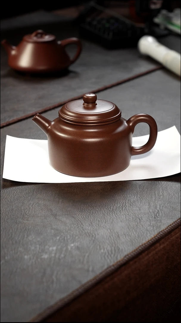 茶壶紫砂壶·12老紫泥德钟200cc