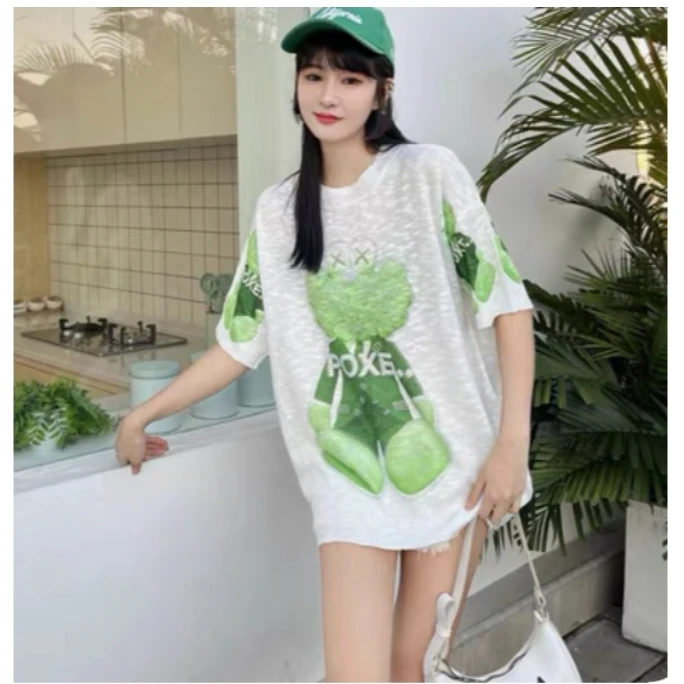 【T恤】春夏季高档新款上衣设计感时装女装服装9388[YYJ]J