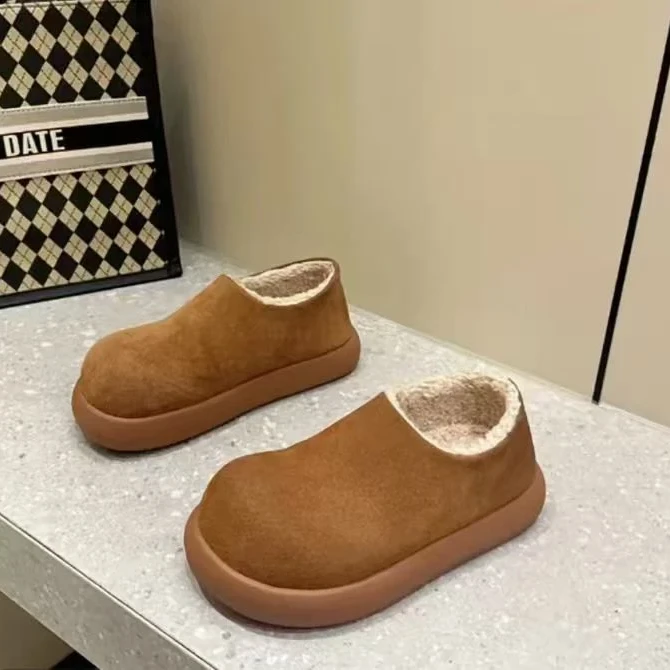 【运费险】+鞋垫4.5cm大土豆百搭增高厚底软底加绒雪地靴S8985