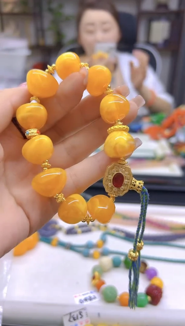 未镶嵌蜜蜡手链DIY款S721